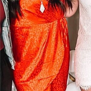 Lulu's Vibrant Orange Mini Dress